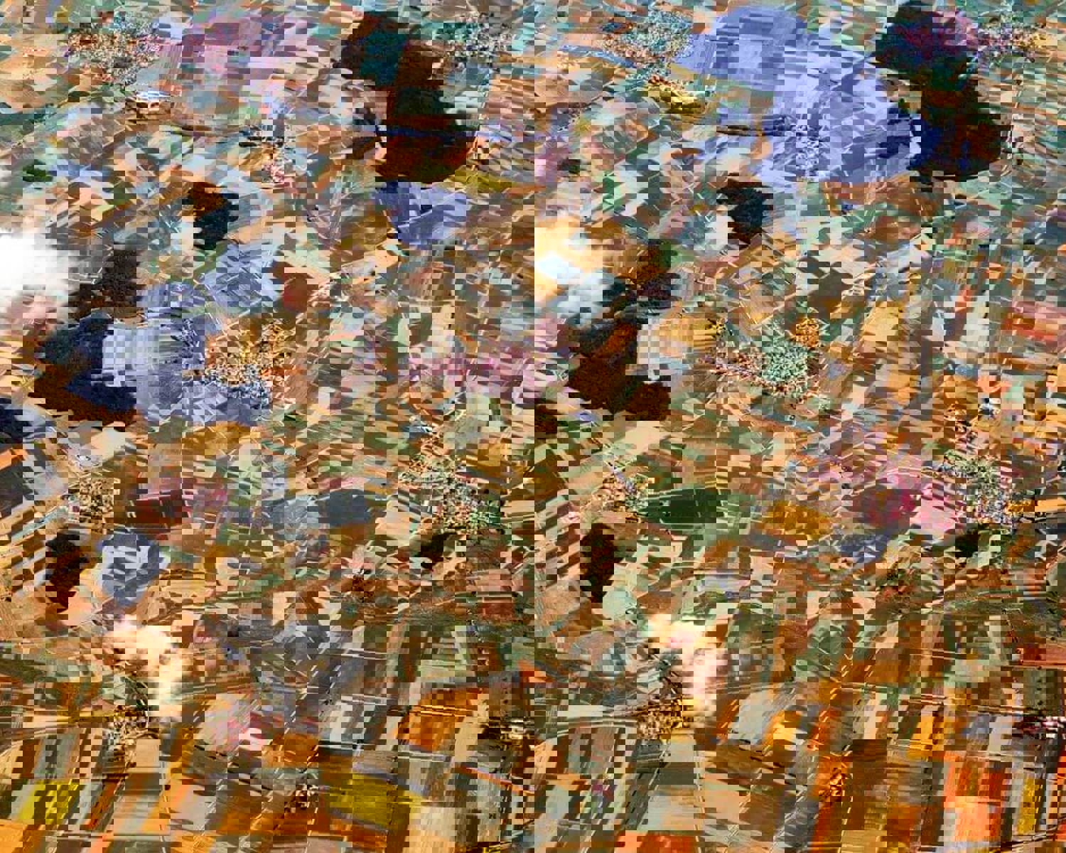 Agriculture landscape with small villages and forests in Baden Würtemberg, Germany