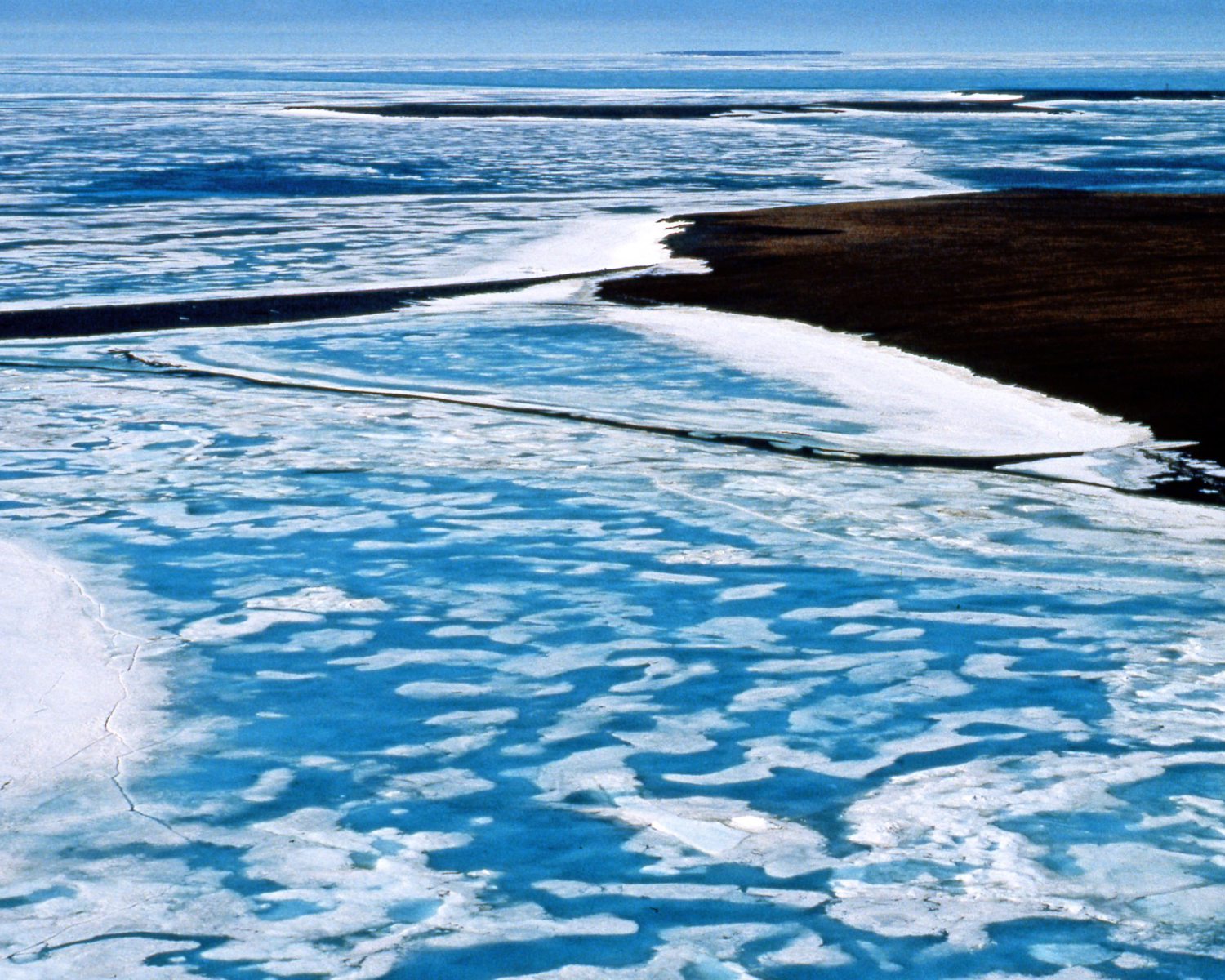 Sea ice covered Coast in July, Sterlegova, Taymyr, Russia