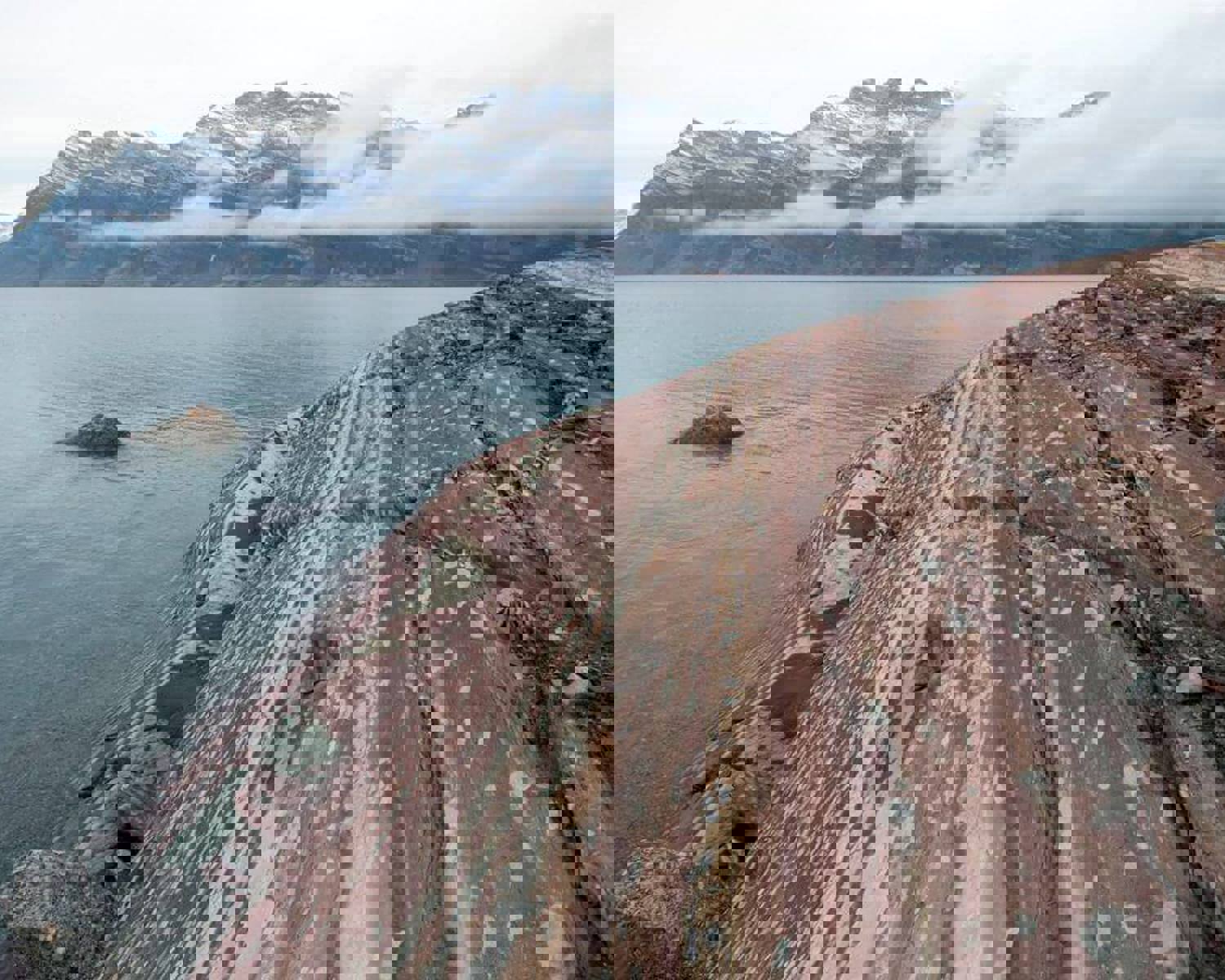 Alternating layers of limestone and dolomite, Eleonore Bay, Northeast Greenland National Park